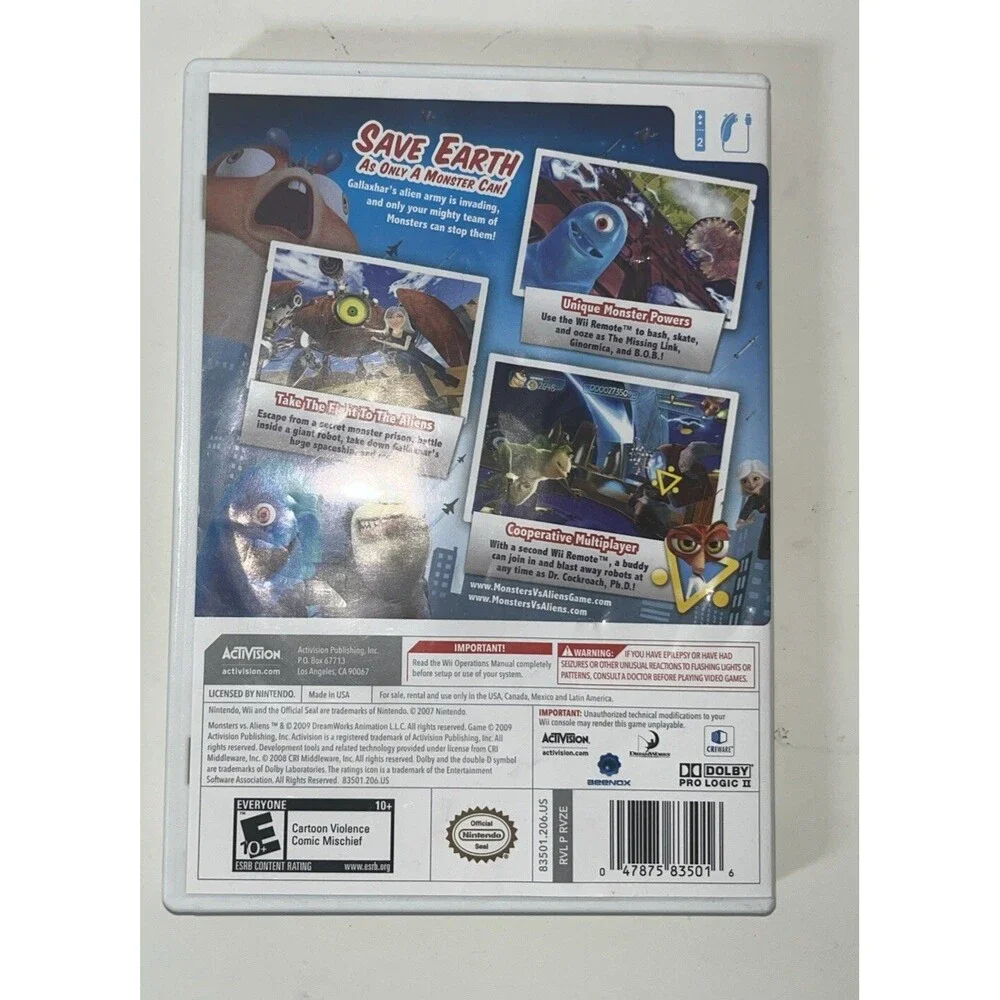 Monsters vs. Aliens (Nintendo Wii, 2009)